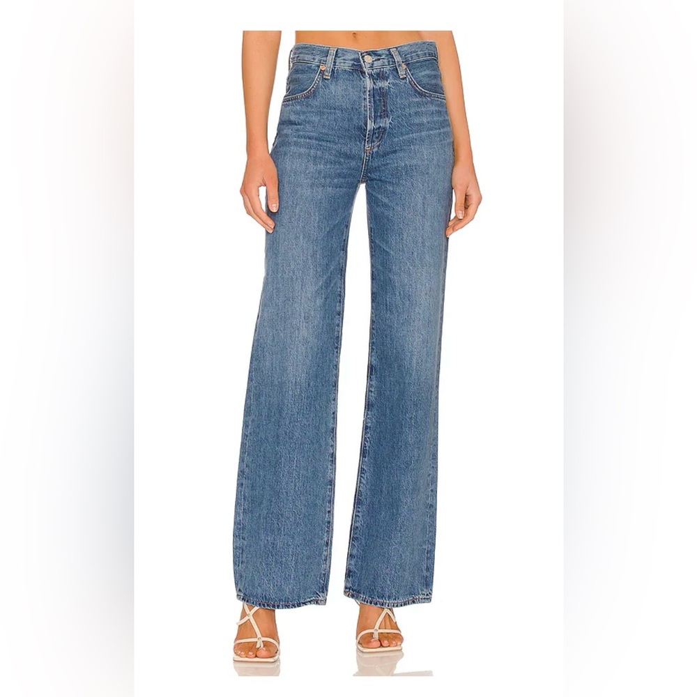 Annina Citizens Of Humanity Blue Flare High Waisted Wide Leg Jeans